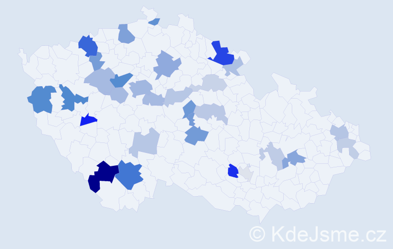 Příjmení: 'Jančovič', počet výskytů 73 v celé ČR