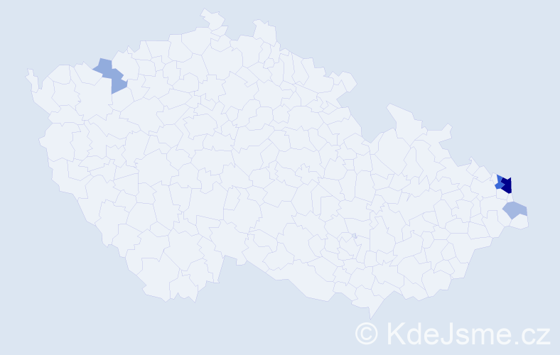 Příjmení: 'Rewenda', počet výskytů 13 v celé ČR