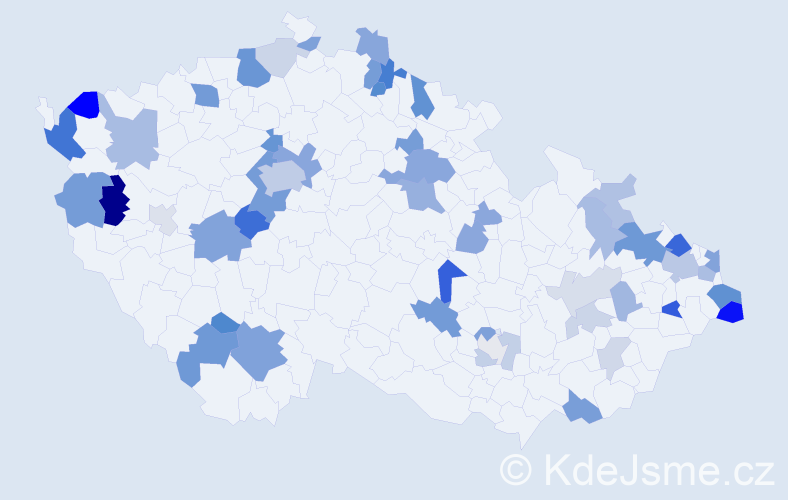 Příjmení: 'Kušnírová', počet výskytů 123 v celé ČR