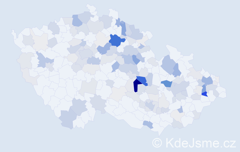 Příjmení: 'Tobiášová', počet výskytů 449 v celé ČR