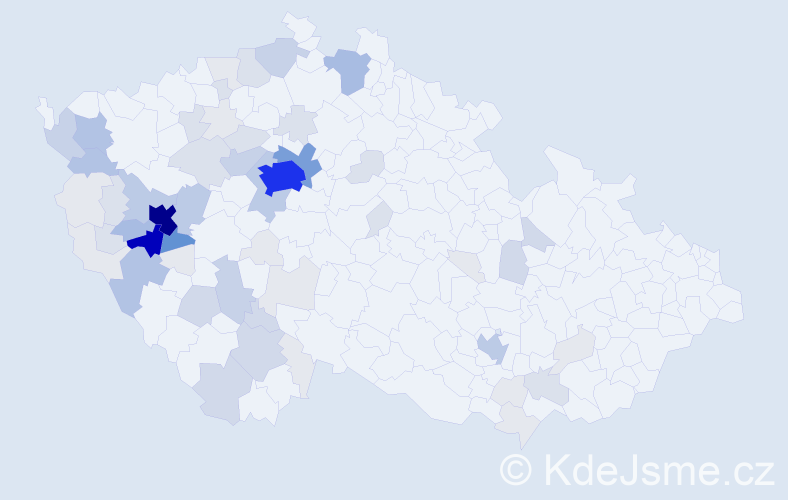 Příjmení: 'Přibáňová', počet výskytů 278 v celé ČR