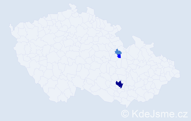 Příjmení: 'Bucháčová', počet výskytů 6 v celé ČR