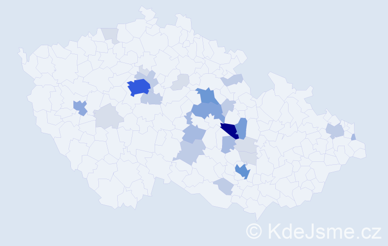 Příjmení: 'Findejs', počet výskytů 91 v celé ČR