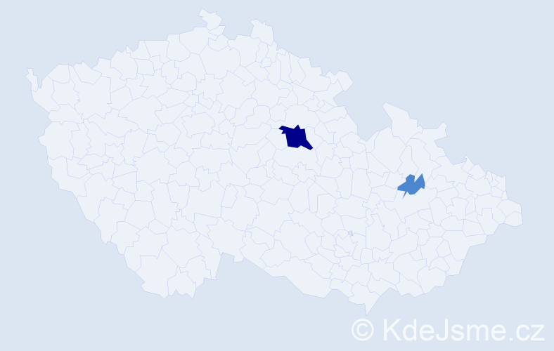 Příjmení: 'Stoeva', počet výskytů 4 v celé ČR