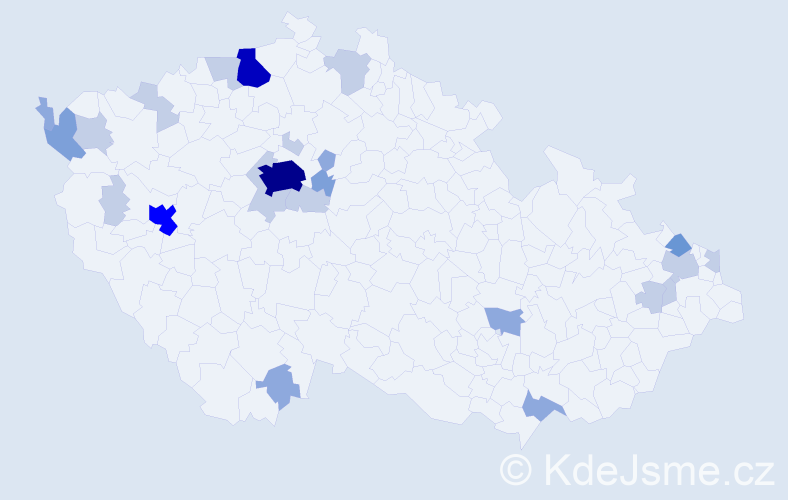 Příjmení: 'Bernhardtová', počet výskytů 61 v celé ČR