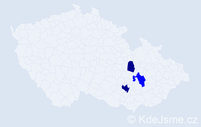 Příjmení: 'Pechert', počet výskytů 5 v celé ČR