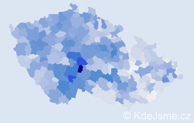 Příjmení: 'Zemanová', počet výskytů 9040 v celé ČR
