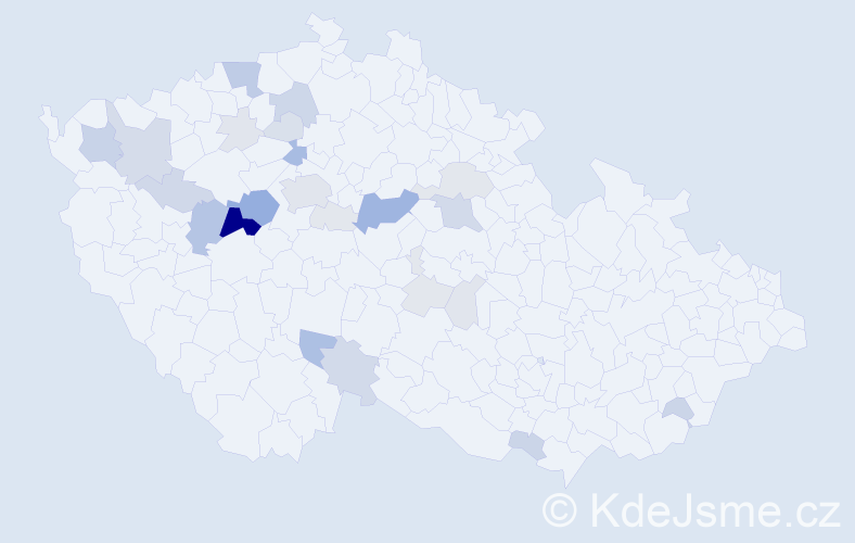 Příjmení: 'Kubrycht', počet výskytů 89 v celé ČR