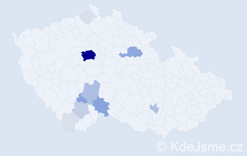 Příjmení: 'Anděra', počet výskytů 49 v celé ČR