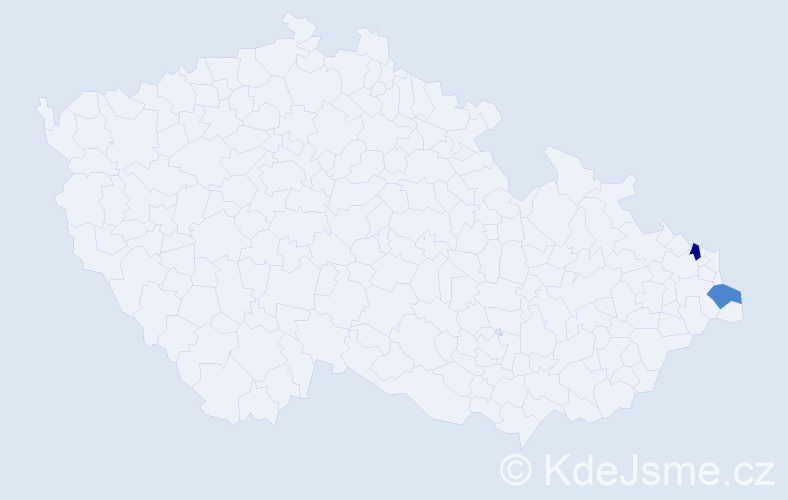 Příjmení: 'Kuldánek', počet výskytů 4 v celé ČR