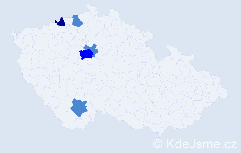 Příjmení: 'Pavinger', počet výskytů 8 v celé ČR