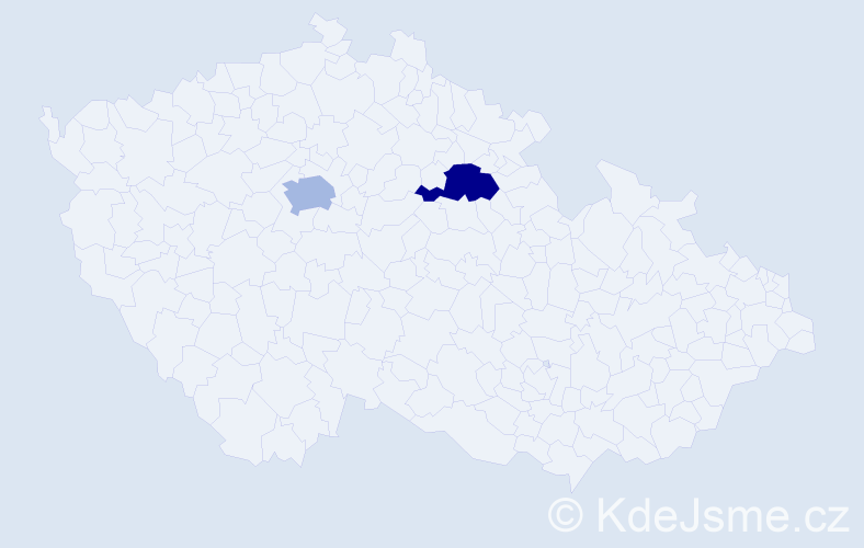 Příjmení: 'Kuklišin', počet výskytů 4 v celé ČR