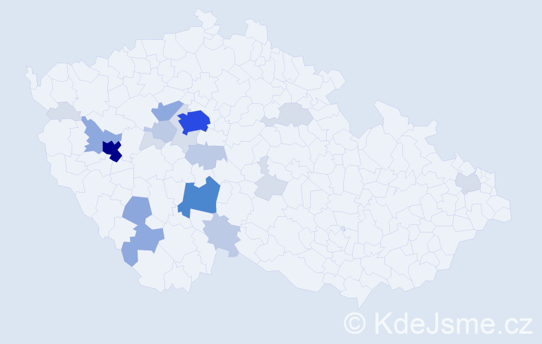 Příjmení: 'Kuralová', počet výskytů 65 v celé ČR