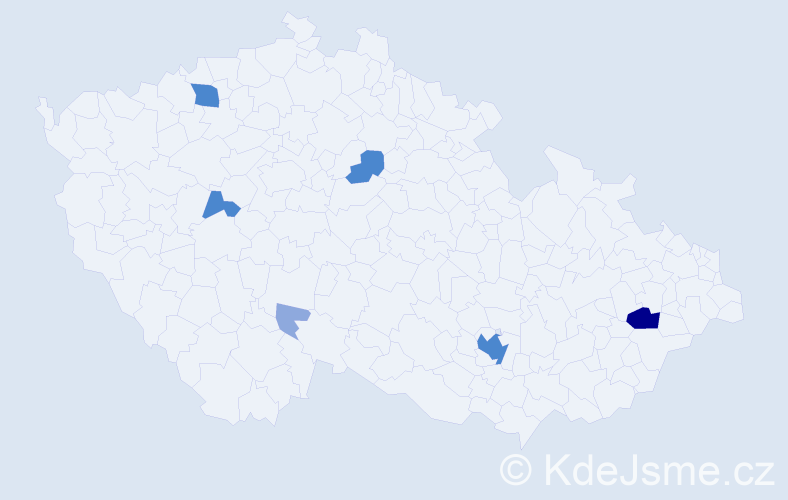 Příjmení: 'Doničová', počet výskytů 14 v celé ČR