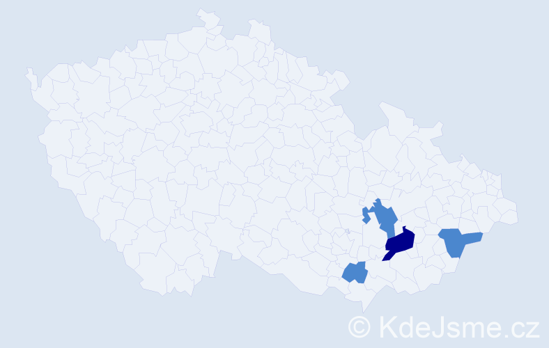 Příjmení: 'Dihlačková', počet výskytů 6 v celé ČR