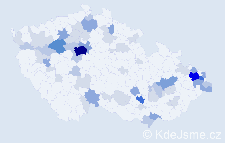 Příjmení: 'Polakovičová', počet výskytů 153 v celé ČR