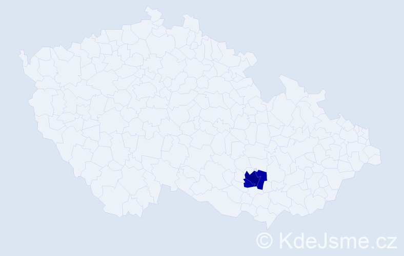 Příjmení: 'Roncsek', počet výskytů 5 v celé ČR