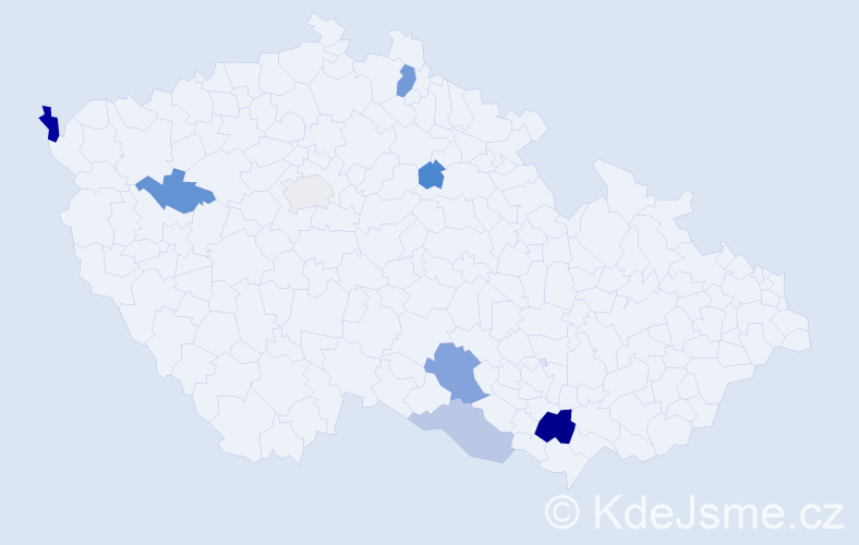 Příjmení: 'Stroh', počet výskytů 14 v celé ČR