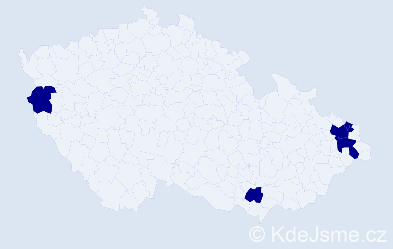 Příjmení: 'Drbul', počet výskytů 6 v celé ČR