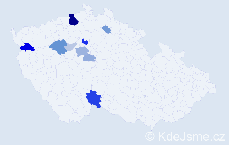 Příjmení: 'Dobrodinský', počet výskytů 32 v celé ČR