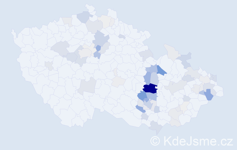 Příjmení: 'Lepka', počet výskytů 282 v celé ČR