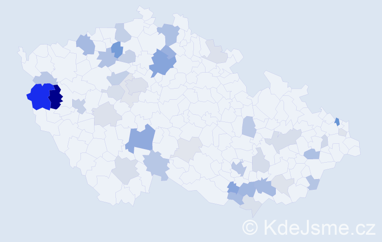 Příjmení: 'Majerčíková', počet výskytů 104 v celé ČR