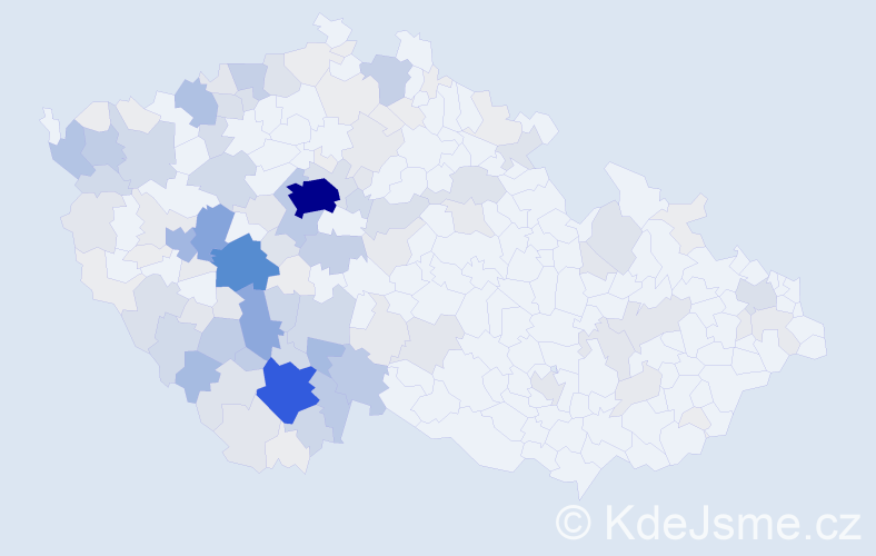 Příjmení: 'Vondrášková', počet výskytů 658 v celé ČR