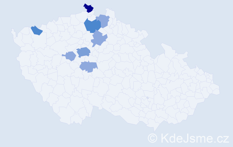 Příjmení: 'Maazová', počet výskytů 19 v celé ČR