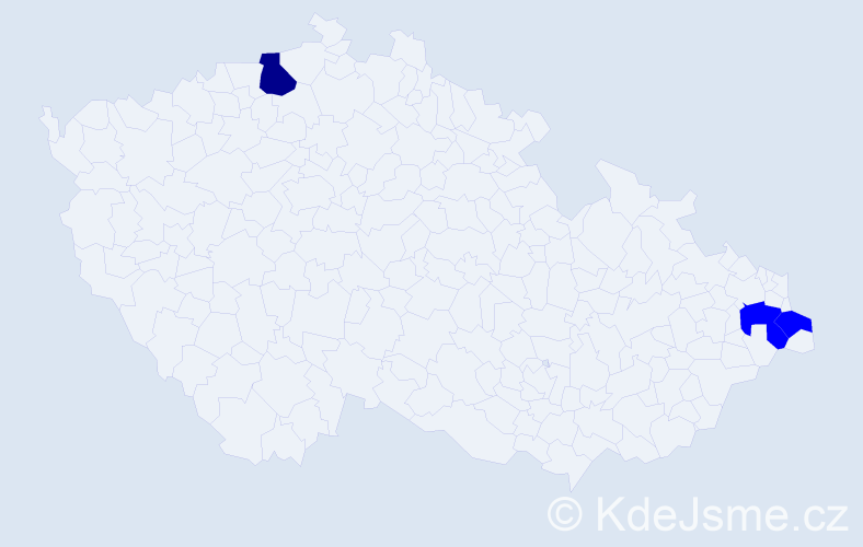 Příjmení: 'Baszczyňská', počet výskytů 4 v celé ČR