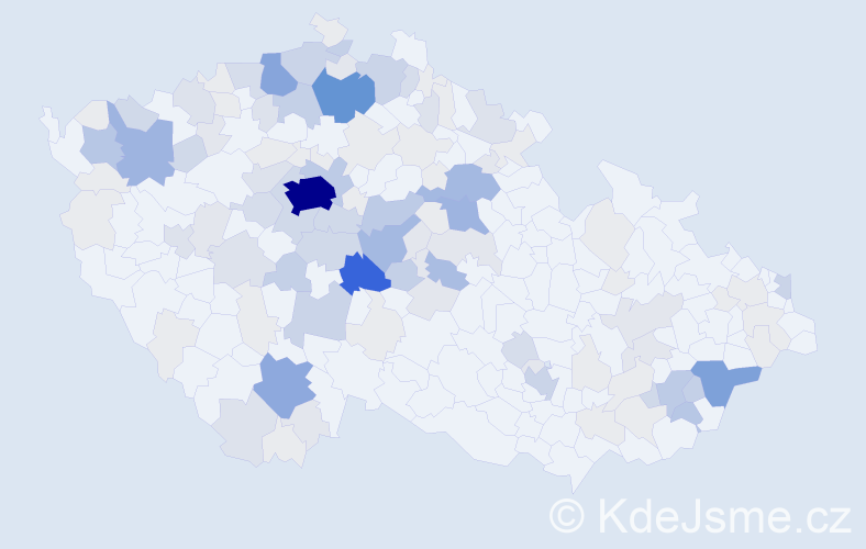 Příjmení: 'Kadleček', počet výskytů 498 v celé ČR