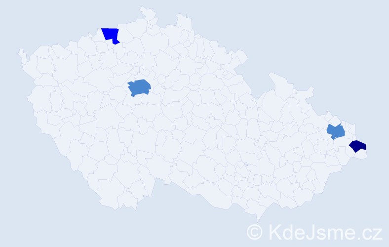 Příjmení: 'Robota', počet výskytů 7 v celé ČR