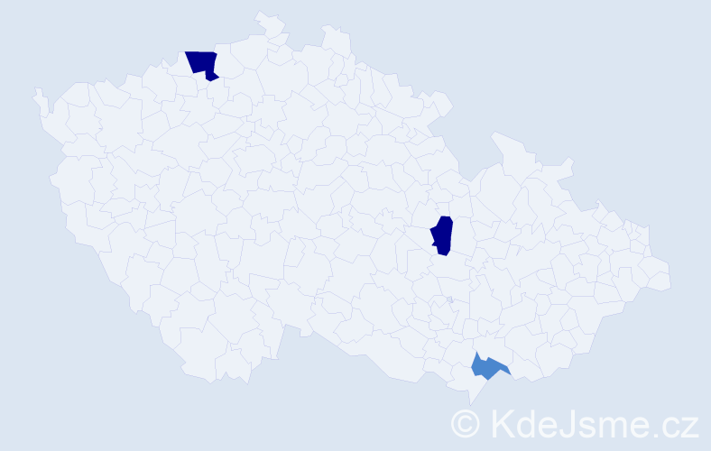 Příjmení: 'Volečková', počet výskytů 7 v celé ČR
