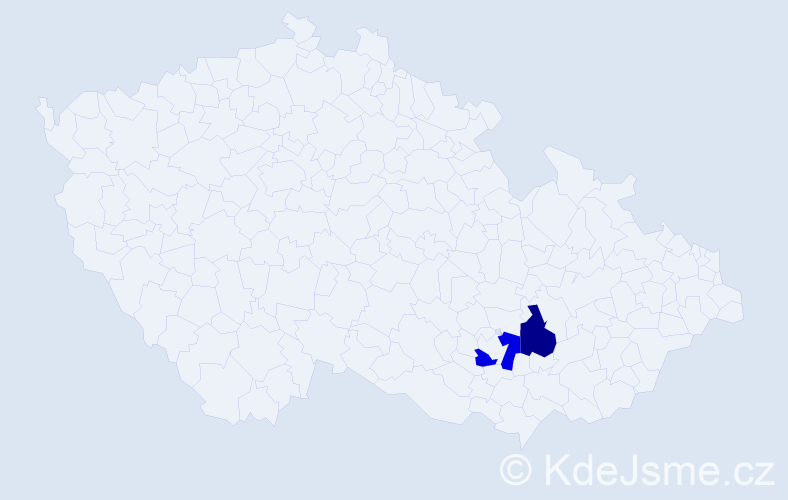 Příjmení: 'Klemšinský', počet výskytů 4 v celé ČR