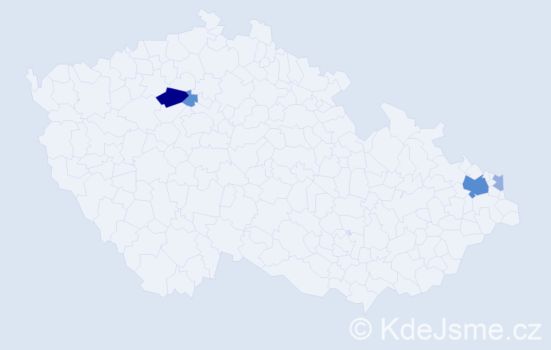 Příjmení: 'Kasina', počet výskytů 12 v celé ČR