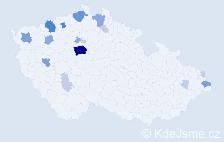 Příjmení: 'Deme', počet výskytů 45 v celé ČR