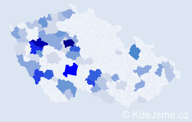 Příjmení: 'Baborová', počet výskytů 251 v celé ČR