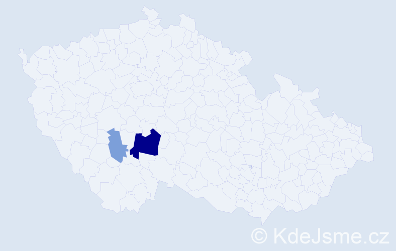 Příjmení: 'Peniašteková', počet výskytů 6 v celé ČR