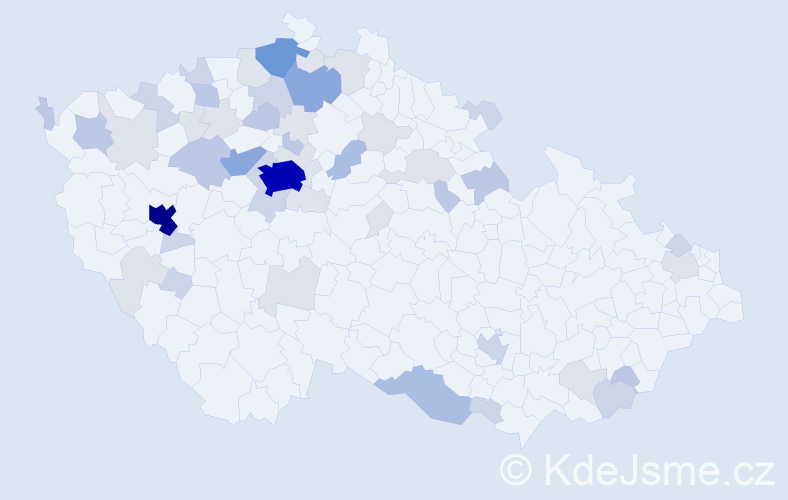 Příjmení: 'Rajchl', počet výskytů 149 v celé ČR