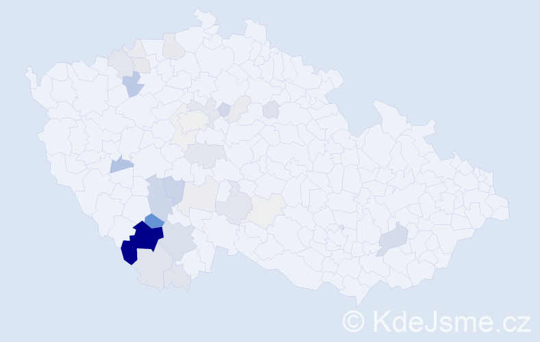 Příjmení: 'Nachlinger', počet výskytů 109 v celé ČR