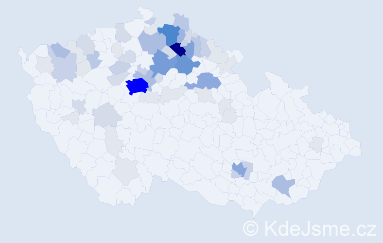 Příjmení: 'Dědečková', počet výskytů 224 v celé ČR
