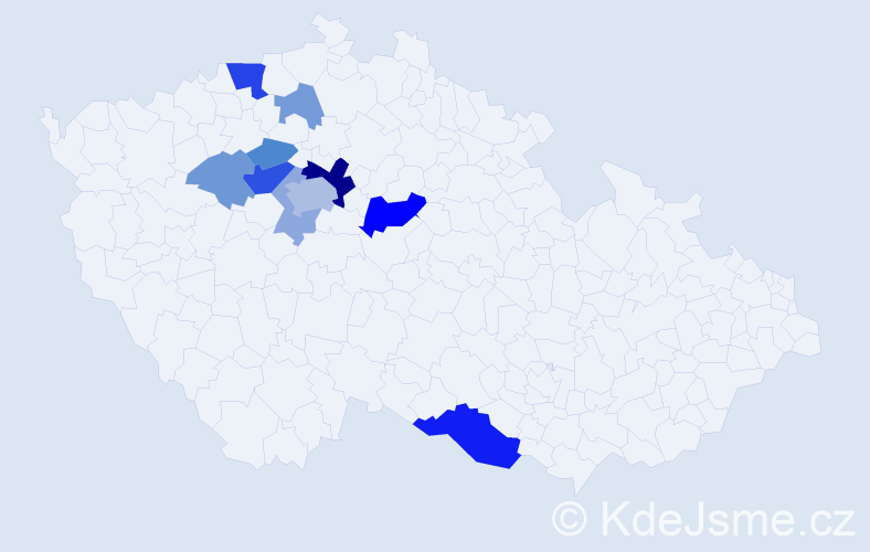 Příjmení: 'Vybulková', počet výskytů 25 v celé ČR