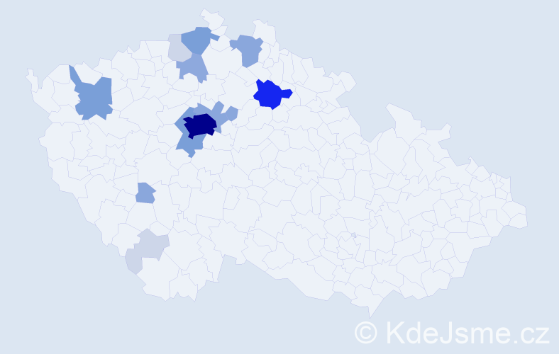 Příjmení: 'Mazáčková', počet výskytů 52 v celé ČR