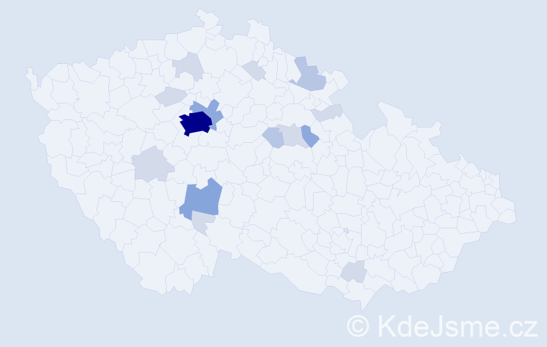 Příjmení: 'Hemer', počet výskytů 39 v celé ČR