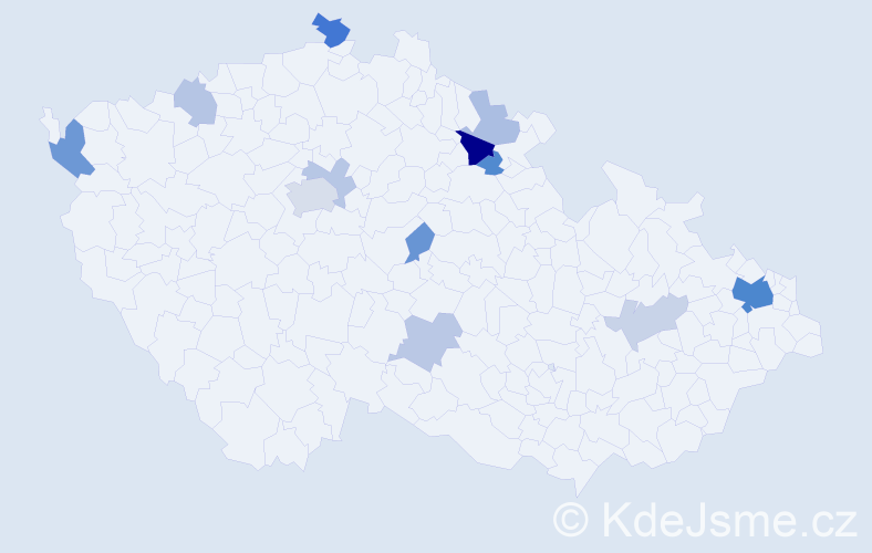 Příjmení: 'Skurčáková', počet výskytů 29 v celé ČR