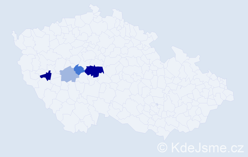 Příjmení: 'Czafík', počet výskytů 9 v celé ČR
