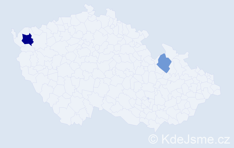 Příjmení: 'Kohajdová', počet výskytů 8 v celé ČR