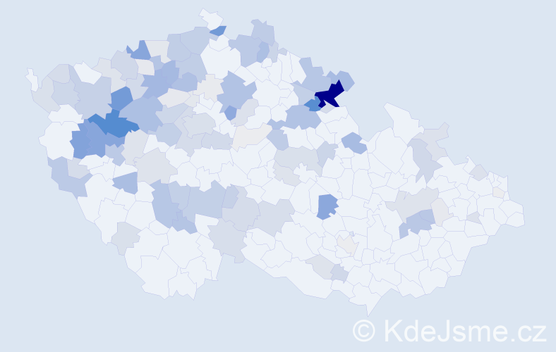 Příjmení: 'Hubka', počet výskytů 488 v celé ČR