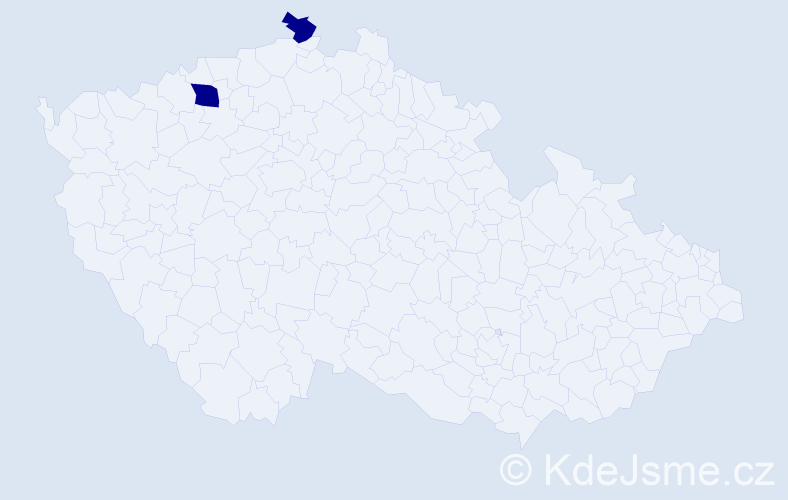 Příjmení: 'Grafič', počet výskytů 2 v celé ČR