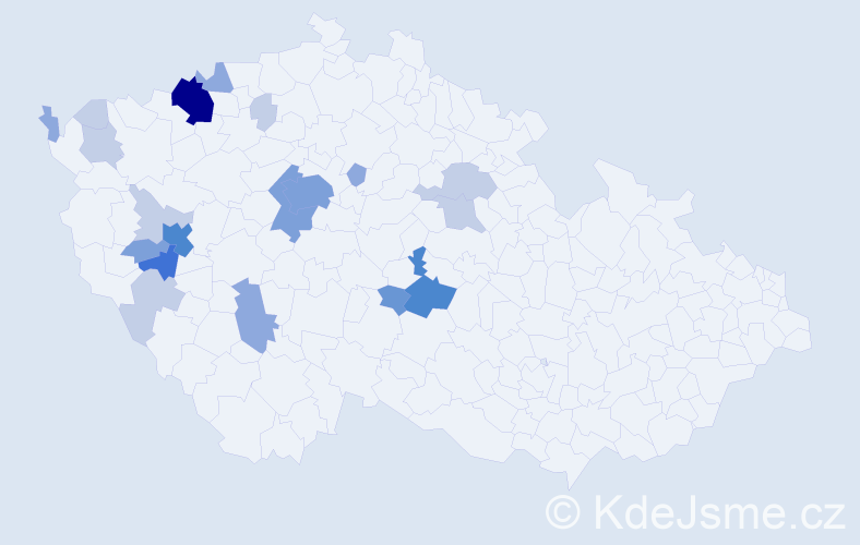 Příjmení: 'Lecjaksová', počet výskytů 55 v celé ČR