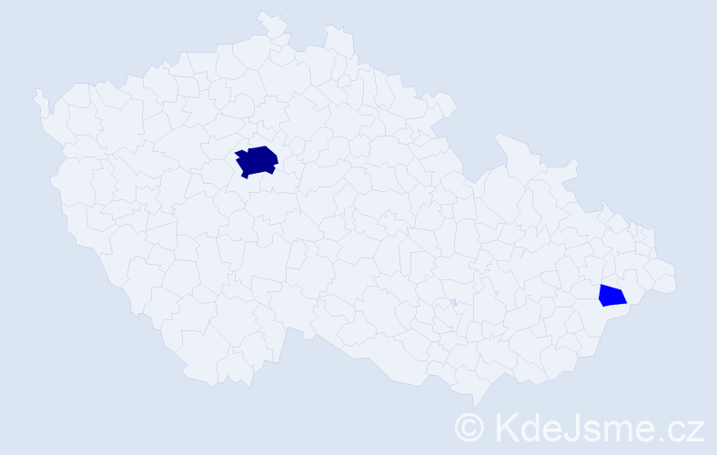 Příjmení: 'Majorská', počet výskytů 3 v celé ČR